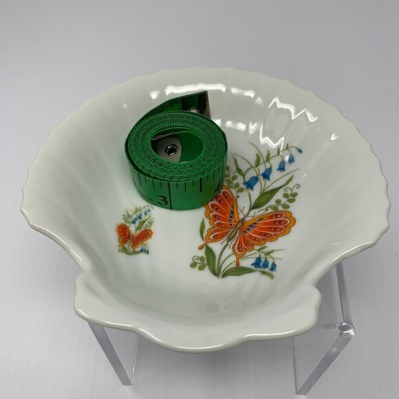 Seashell Shaped Jewelry Dish Butterflies Boho Trinket Coastal Grandma - Picture 5 of 8